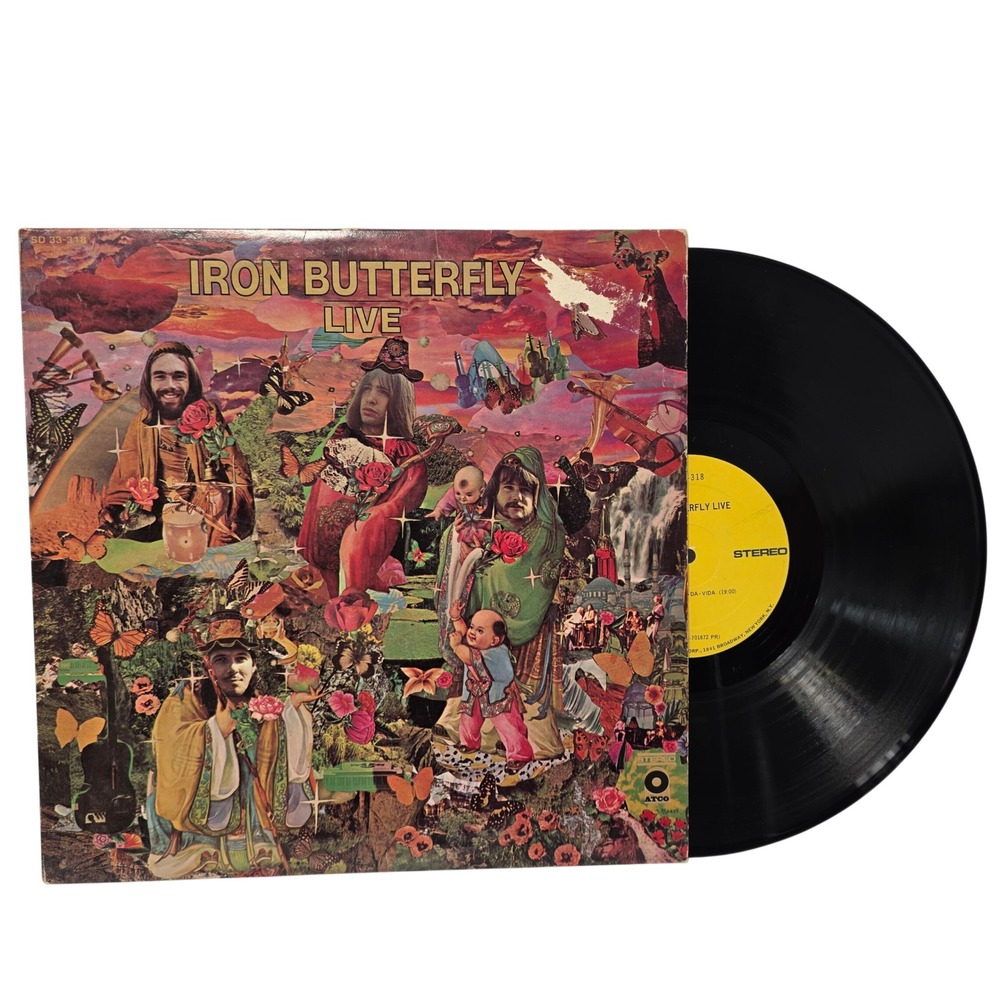Iron Butterfly Live Vinyl LP Album ATCO SD 33-318 Psychedelic Rock 1970 12 Inch*
